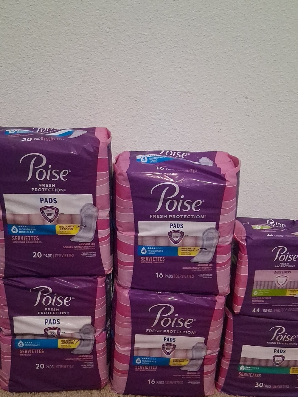 6 Bn Pack Of Poise Pads And Liners